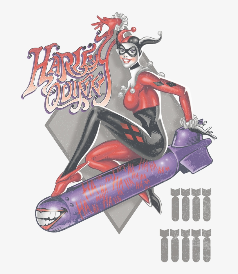 Dc Comics Harleys The Bomb Men's Long Sleeve T-shirt - Harley Quinn T-shirt Comic Book Superhero Joker Batman, transparent png download