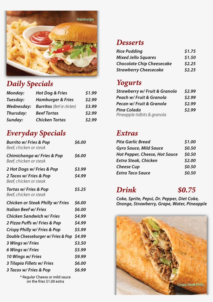 Menu3 - Gyro Express #2 Steger Il, transparent png download