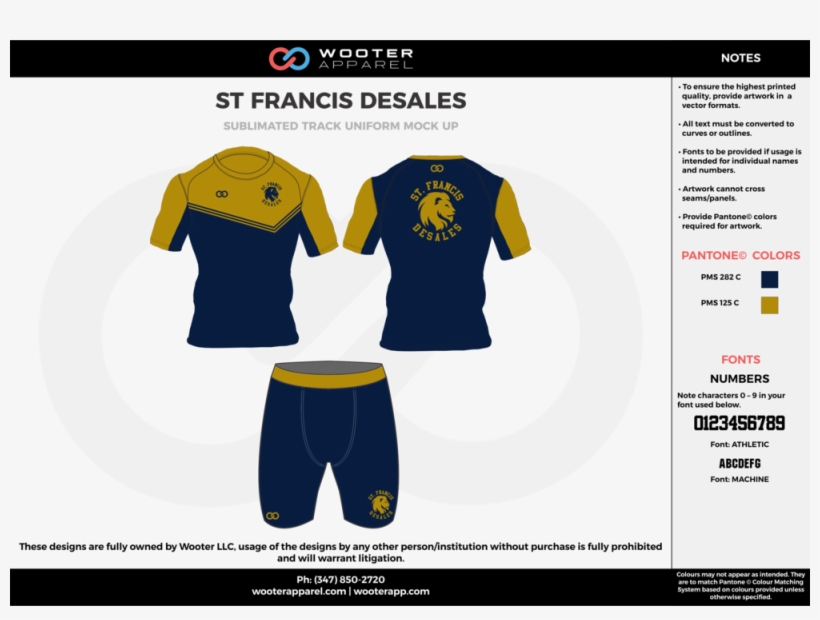 Francis Desales Blue And Yellow Sublimated Compression - Jersey Shirt Green Colour, transparent png download