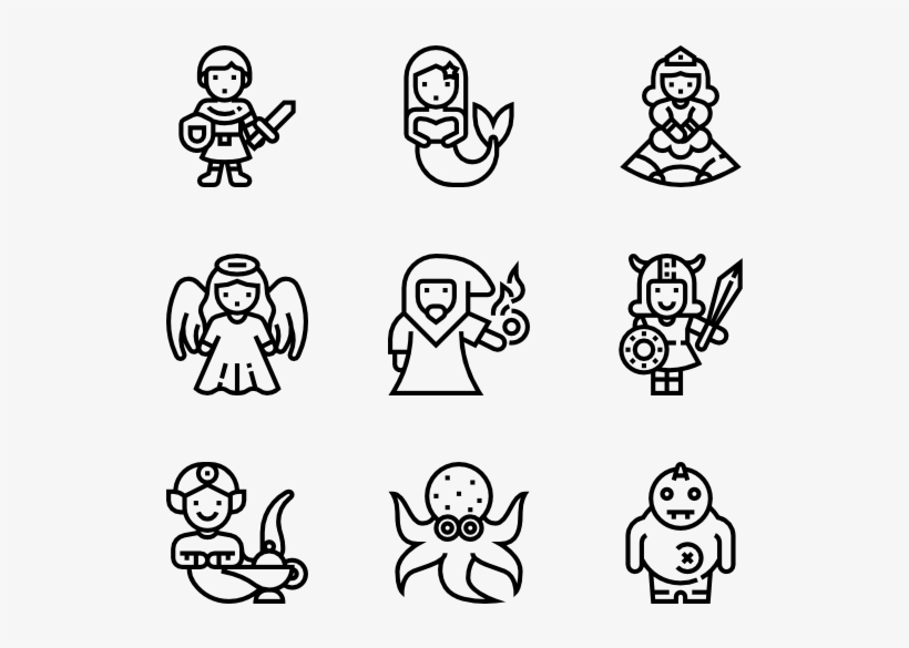 Fantasy Character - Back To School Doodle Png, transparent png download