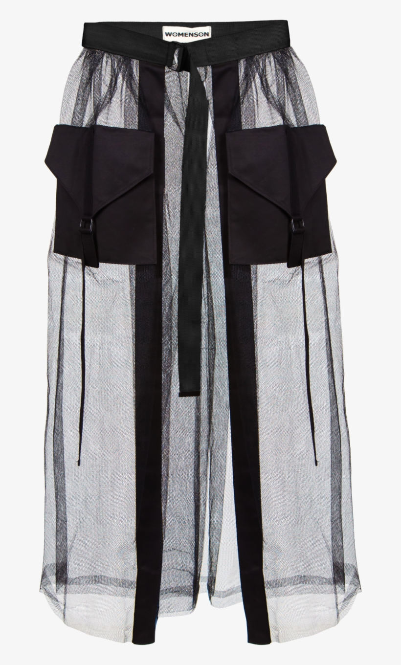 Tulle Cargo Pocket Skirt Black - Skirt, transparent png download