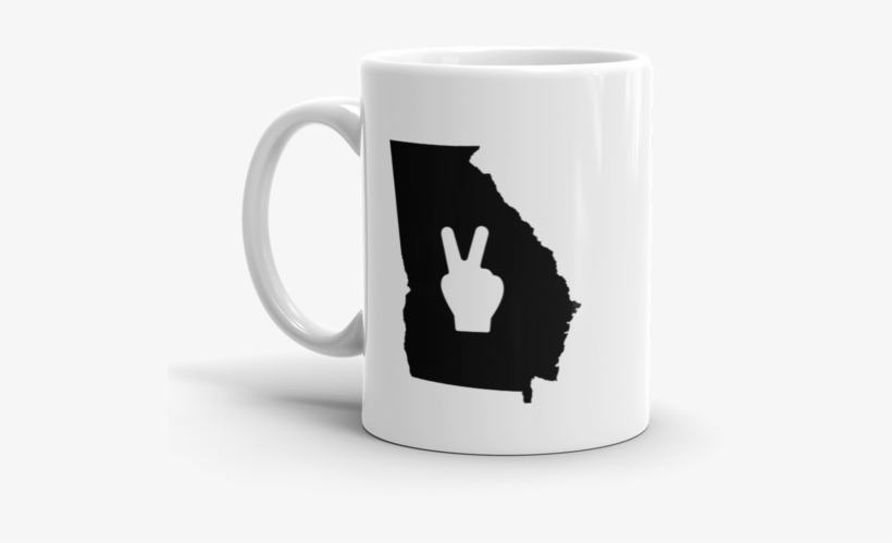 Georgia Peace Sign Mug - Savannah, Ga Custom Snap Stamps, transparent png download