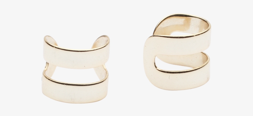 Double Line Ear Cuff - Earrings, transparent png download