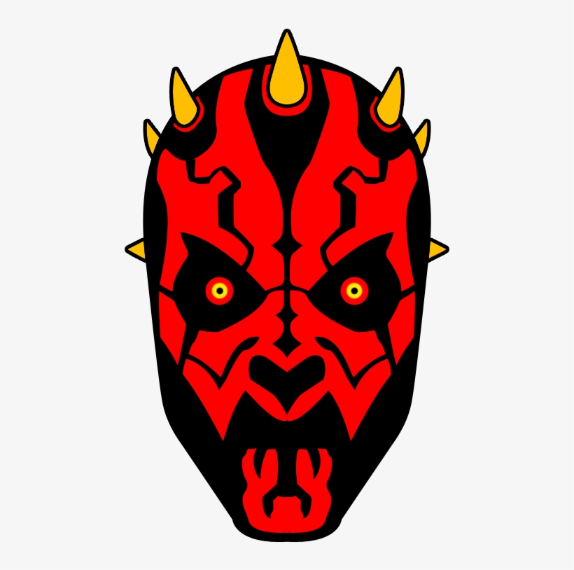Darth Maul Cliparts - Darth Maul Cartoon Face, transparent png download
