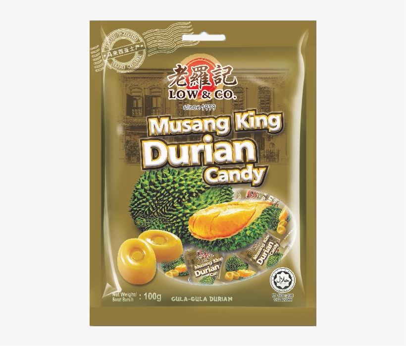 Low & Co Musang King Durian Candy - Halal Food, transparent png download