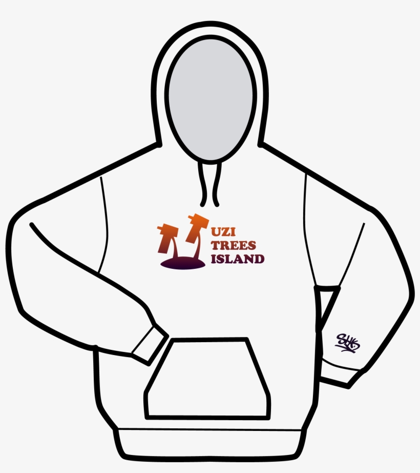 Image Of Uzi Hoodie - Hoodie Template, transparent png download