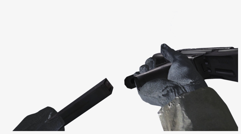 Mini-uzi Reloading Cod4 - Revolver, transparent png download
