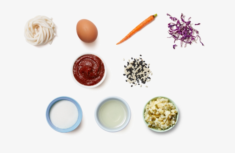 Sweet & Spicy Udon Noodles With Fried Eggs & Vegetables - Vegetable, transparent png download