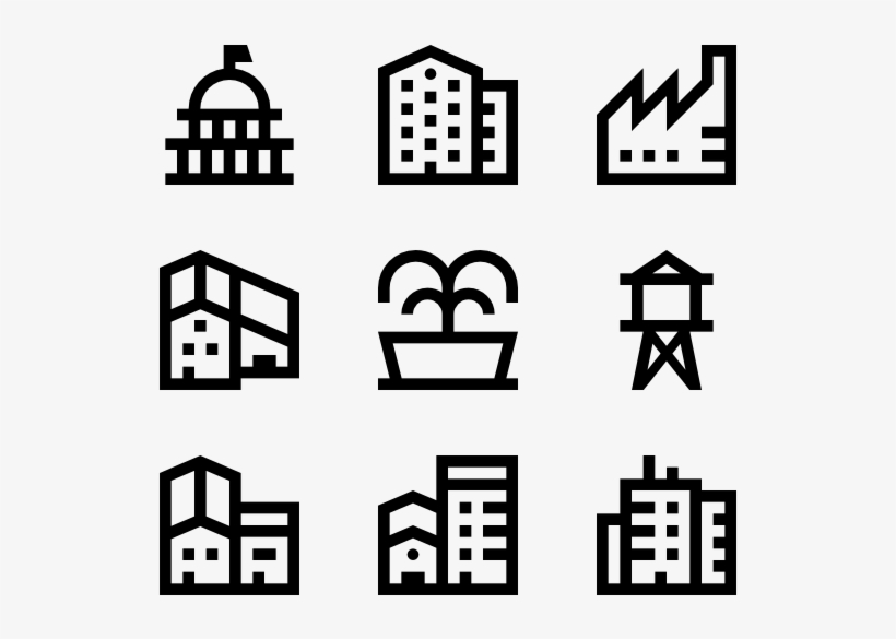 Buildings - Building Icon Pack Png, transparent png download