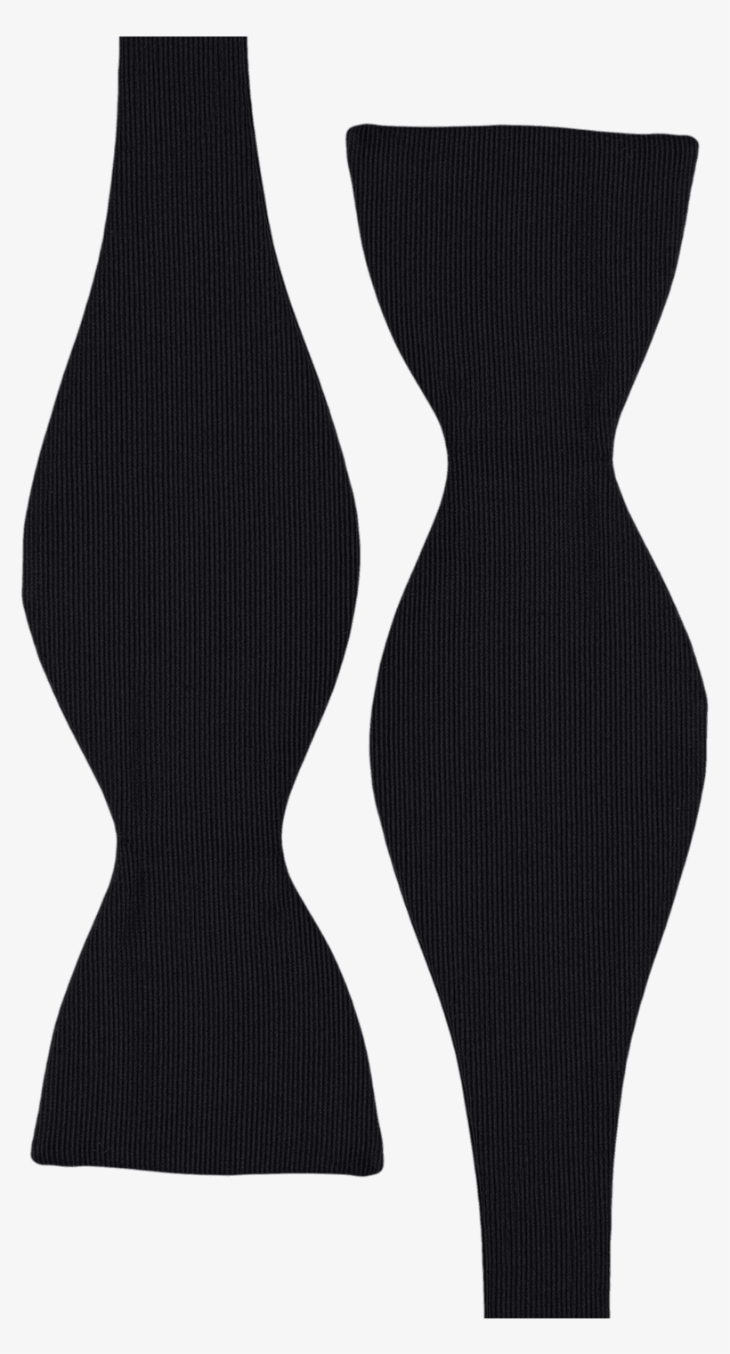 Drake's Black Self Tie Grosgrain Silk Bow Tie Strap, transparent png download