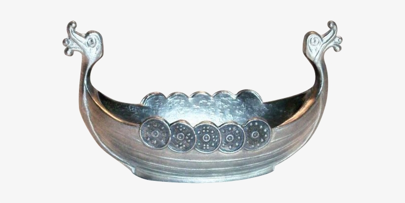 Handstopt Pewter Viking Ship Salt Cellar From The Antique - Vikings, transparent png download