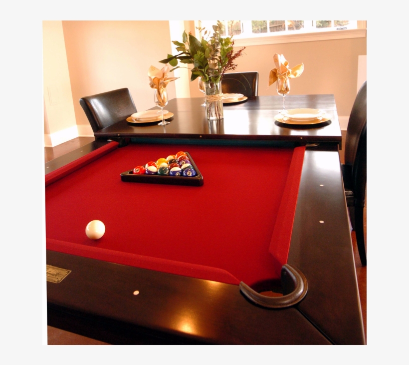 Diner In Black With Red Felt On Maple - Billiard Table, transparent png download