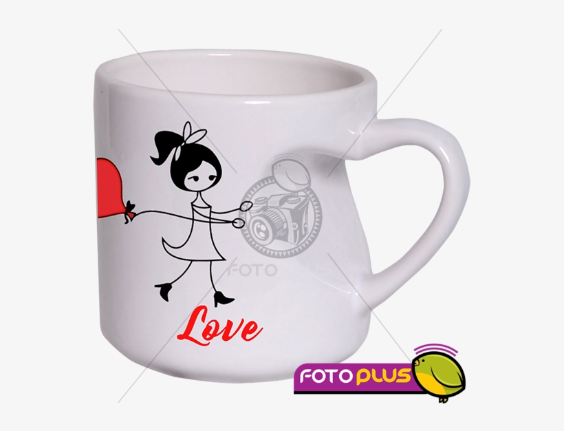 Taza Blanca De Sublimación Personalizad De 11 Oz Con - Taza Sublimada Con Asa De Corazon, transparent png download