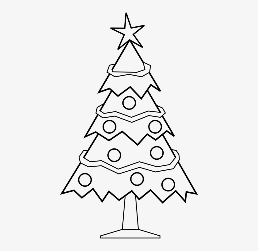 La Navidad Del Pirata Pata Palo - Xmas Tree Black And White, transparent png download
