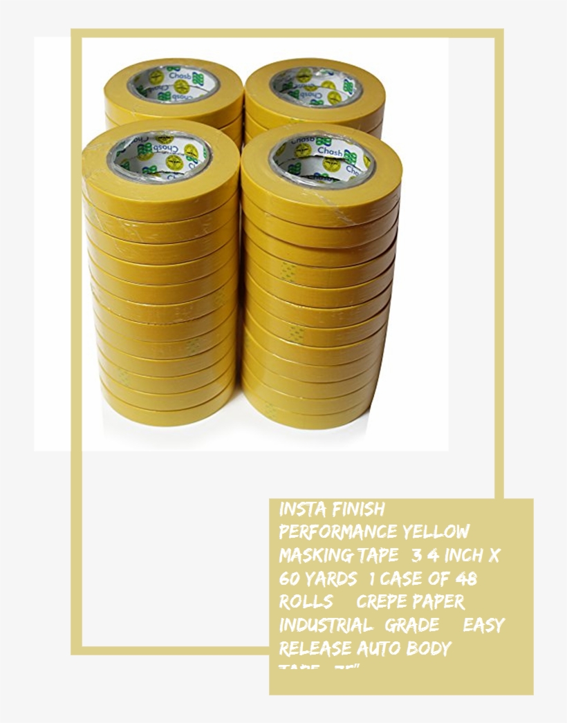 Insta Finish Performance Yellow Masking Tape 1 Case - Money, transparent png download