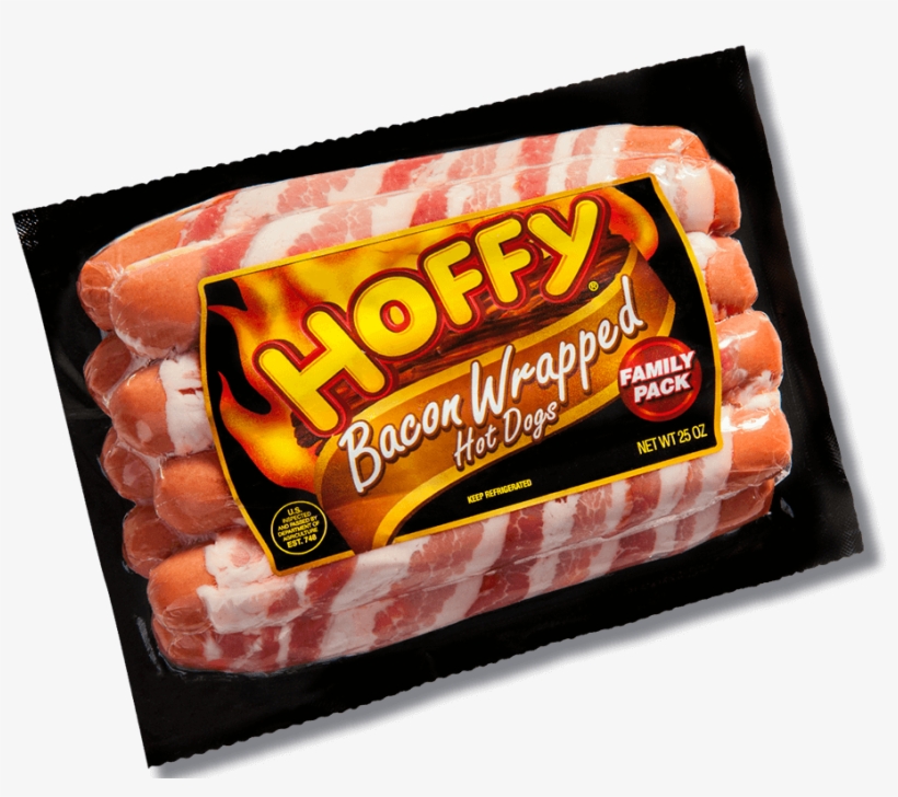 Family Pack Bacon Wrapped Hot Dogs - Hoffy Hot Dogs, transparent png download