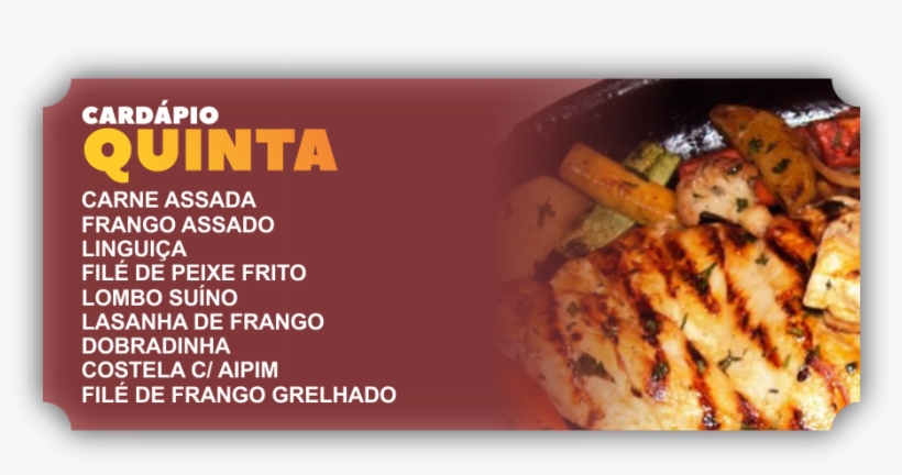 Cardápio Quinta Restaurante Gospel - Quenelle, transparent png download