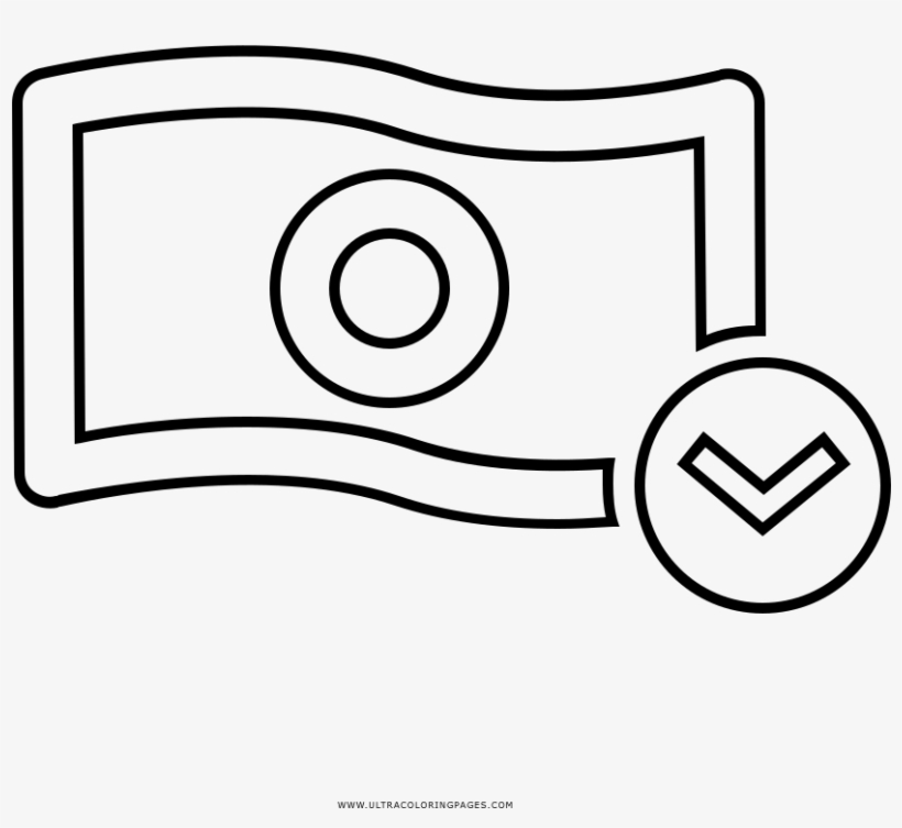 Receber-dinheiro Coloring Page - Line Art, transparent png download