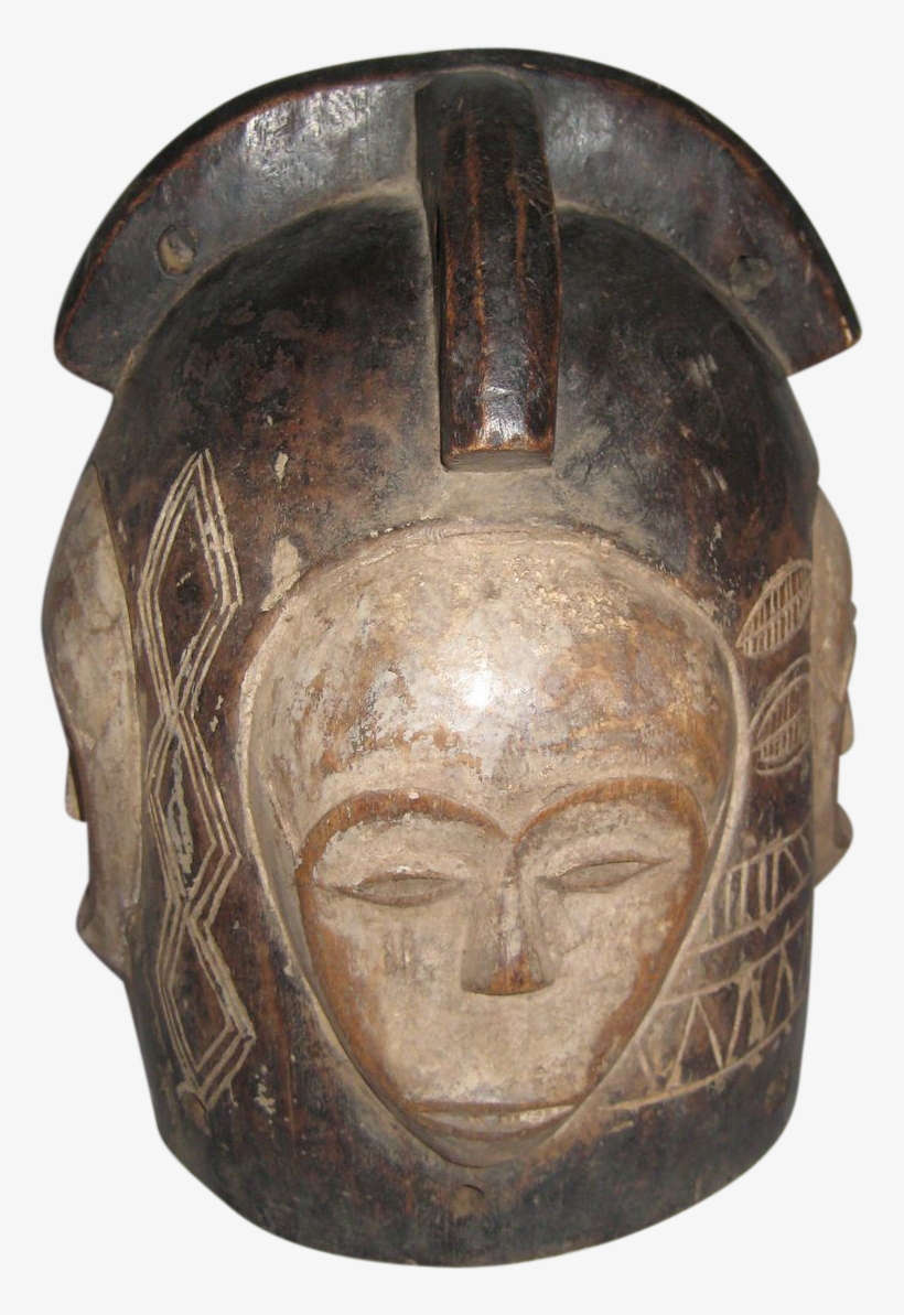 African Helmet Mask Fang Tribe Gabon - Fang People, transparent png download