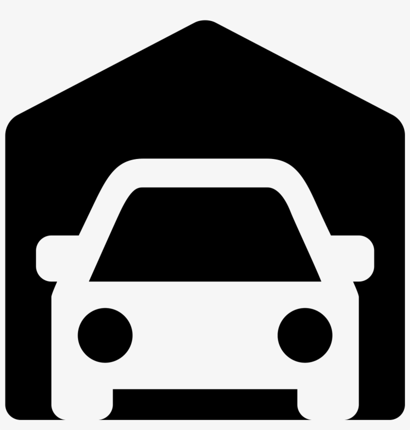 This Is A Car Inside Of A Structure That Is Shaped - Garage Icon Png, transparent png download