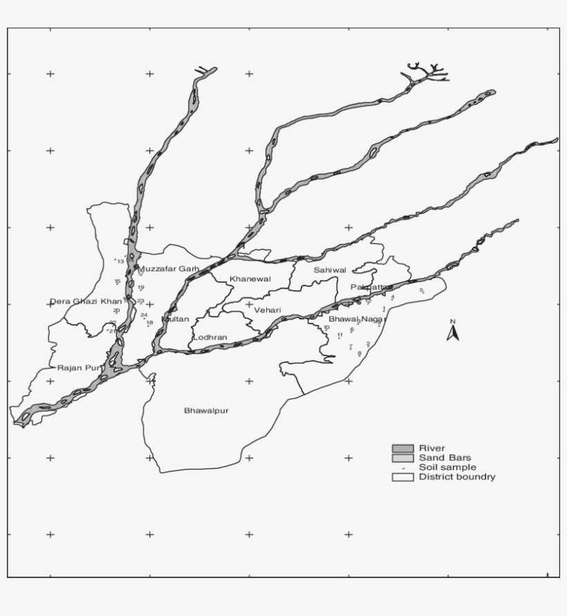 Soil Sampling Map From Selected Districts Of Cotton - Map, transparent png download