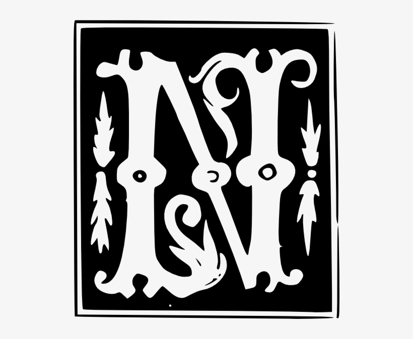 Transparent Download Decorative Letter Set N Clip Art - Decorative Letter N, transparent png download
