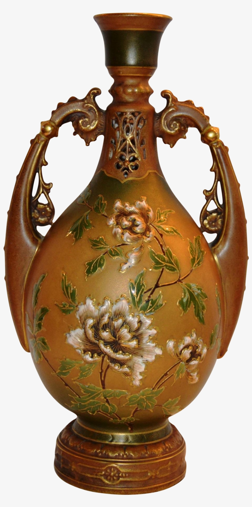Art Nouveau Amphora Porcelain Vase ~ Ernst Wahliss - Austria Wahliss Turn Amphora Vase, transparent png download