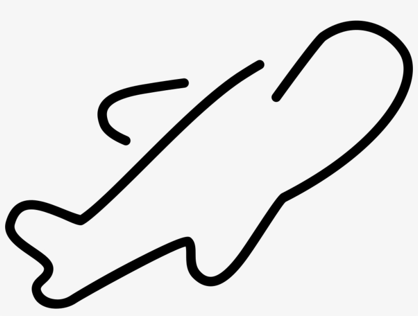 Airplane Ultrathin Outline Comments - Transport, transparent png download