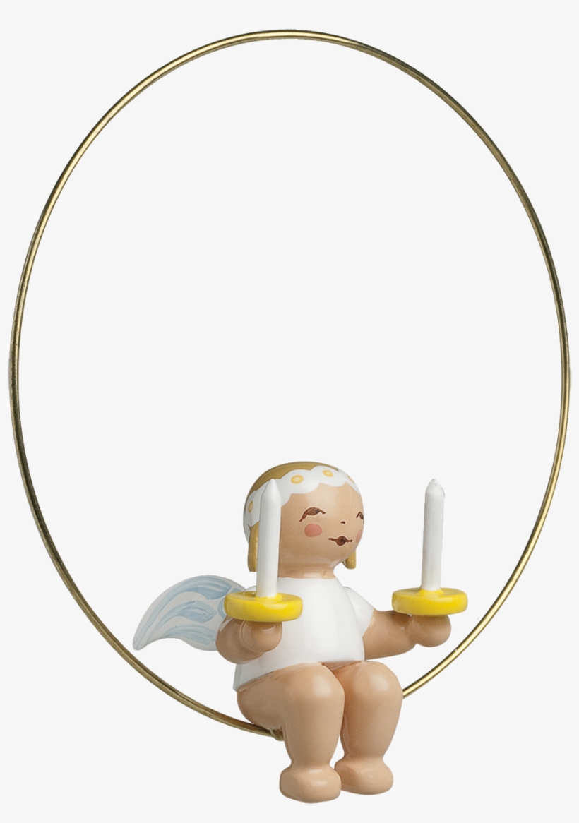 Christmas Tree Angel With 2 Candles - Wendt & Kühn Christbaumengel Im Ring Mit 2 Kerzen, transparent png download