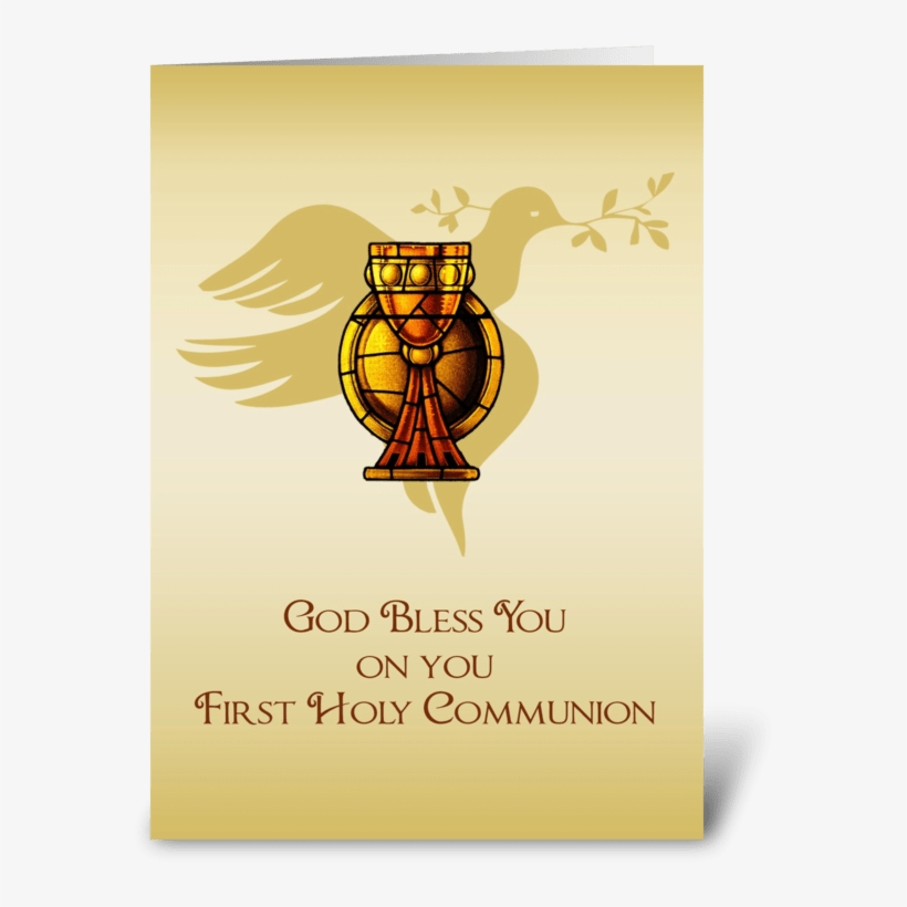 Chalice Dove Congratul Send This Greeting Card - Cousin Congratulations First Communion Chalice Dove, transparent png download