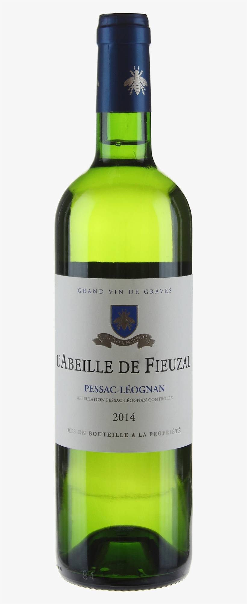 2014 L'abeille De Fieuzal Blanc - Green Bottle German Beer, transparent png download