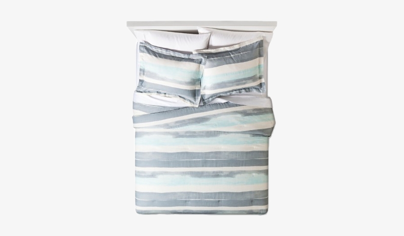 Nate Berkus Watercolor Stripe Comforter Set, transparent png download