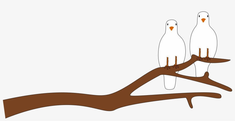 Clipart - Dove In A Tree Clipart, transparent png download
