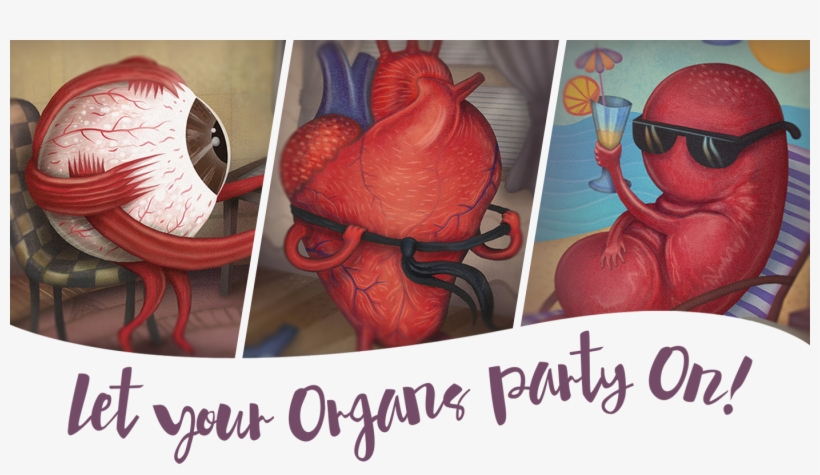 Three Illustrations Commissioned For An Organ Donation - Painting On Organ Donation, transparent png download