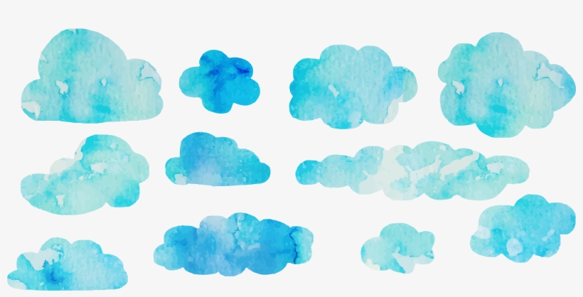 Watercolor Painting Cloud Euclidean Vector - Watercolor Painting, transparent png download