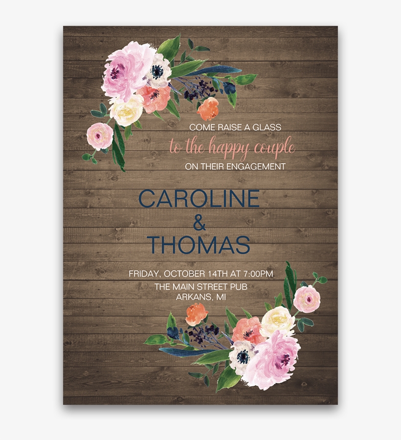 Rustic Flower Invitation Png, transparent png download