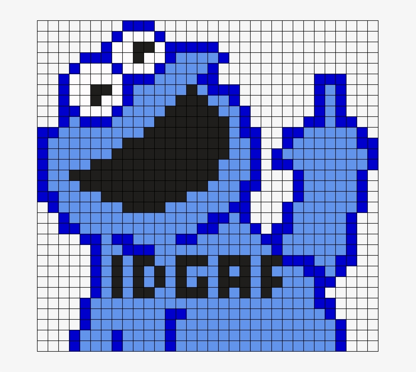 Idgaf Cookie Monster Perler Bead Pattern / Bead Sprite - Bead, transparent png download