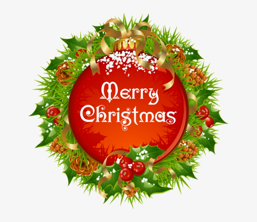 Merry Christmas Snow Flakes Transparent Png - Christmas Wreath Merry Christmas, transparent png download