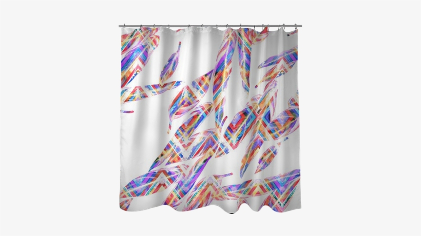 Colorful Watercolor Leaves Of Exotic Calathea Whitestar - Bed Skirt, transparent png download