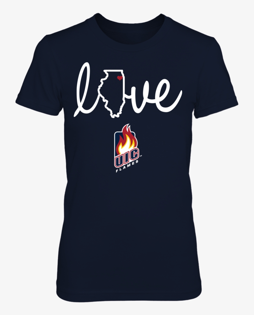 Uic Flames - T-shirt, transparent png download