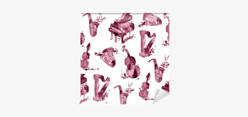 Decorative Watercolor Splash Music Seamless Pattern - ジャズ・ピアノはじめよう!: 大好きな曲で楽しくレッスン [書籍], transparent png download