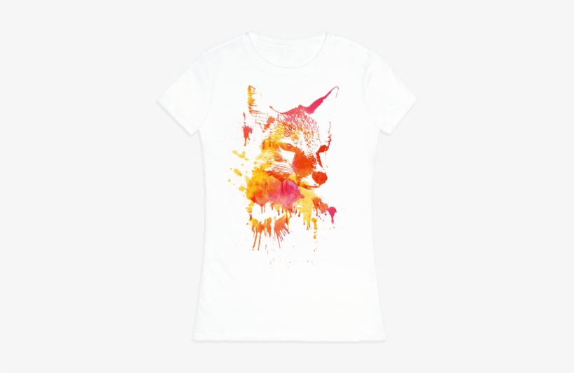Watercolor Fox Womens T-shirt - Cloud City 7 Fox Off Kid's T-shirt, transparent png download