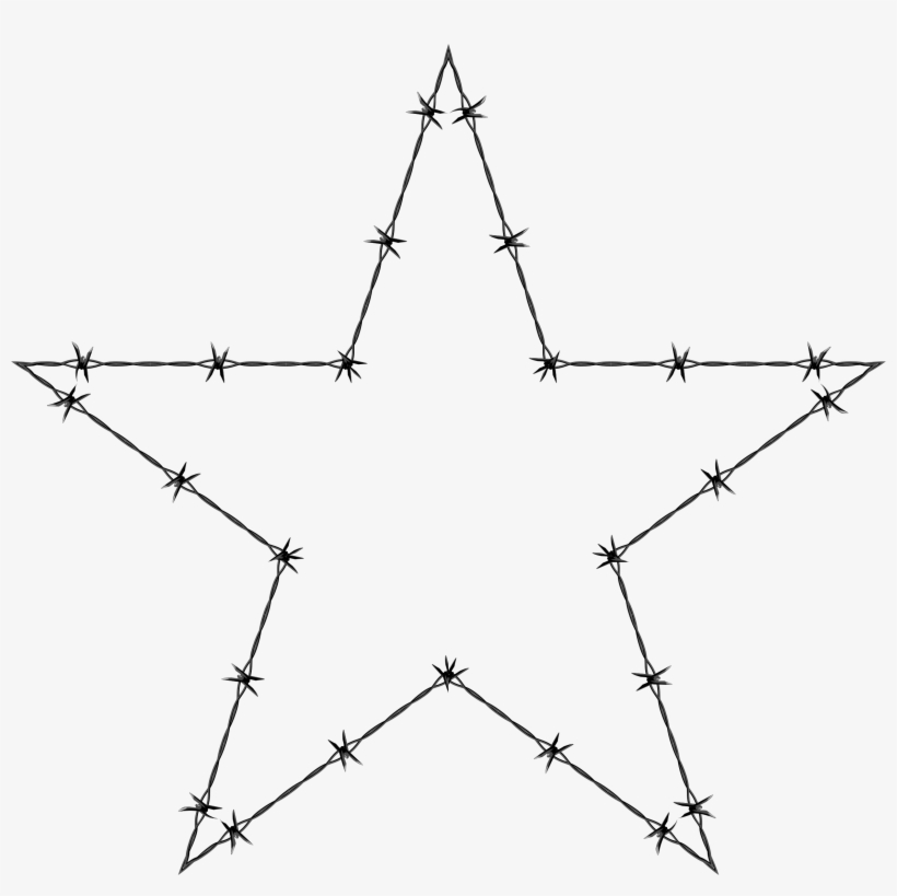 Big Image - Star Barbed Wire Vector, transparent png download