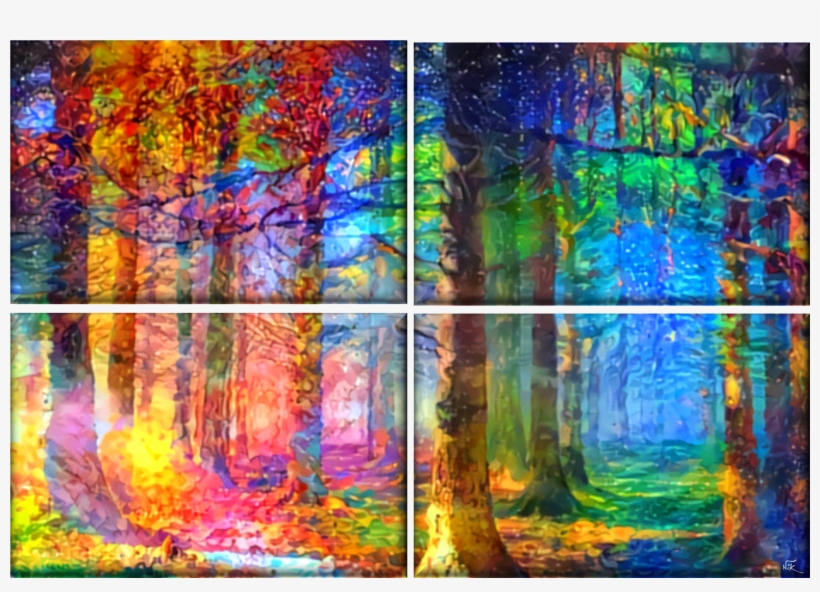 Giant Painting 4 Canvas Panels 94″ X 64″ “sun Rays - Modern Art, transparent png download