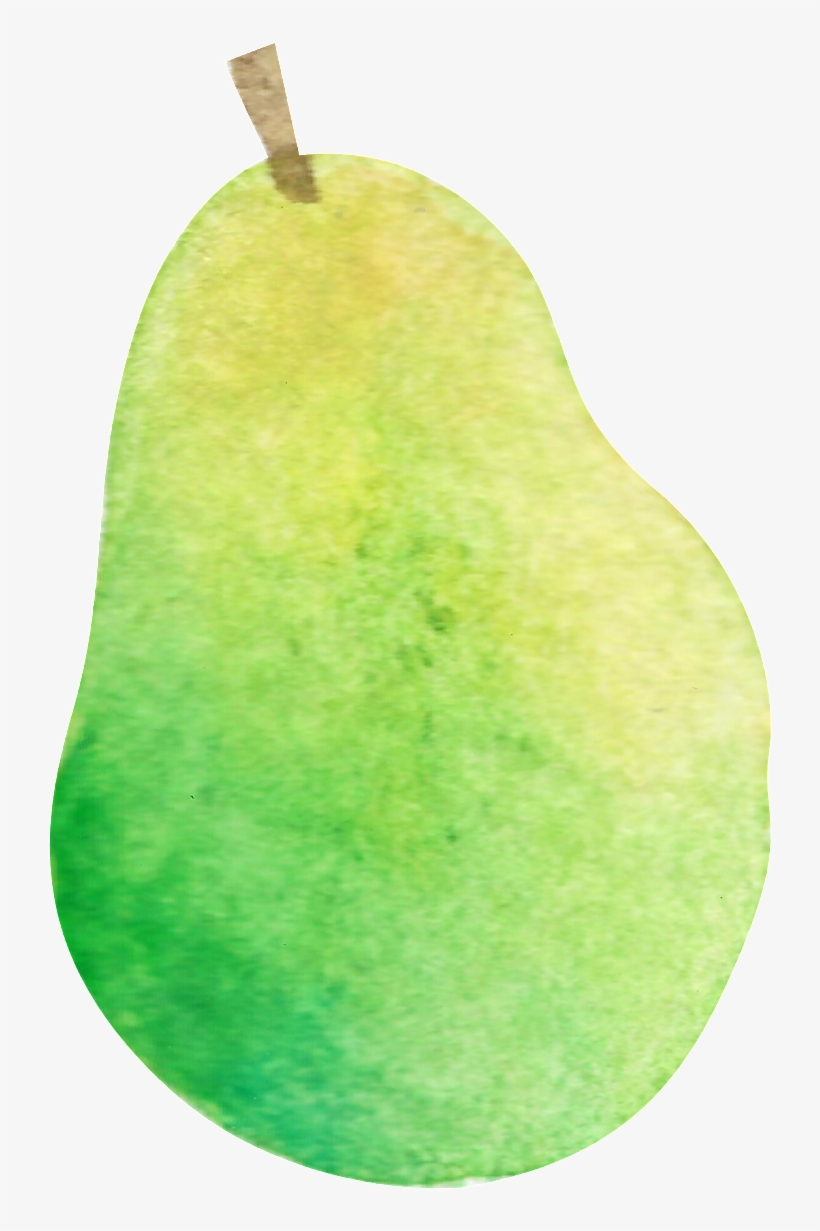 Watercolor Hand Painted A Pear Transparent Fruit Png - Asian Pear, transparent png download