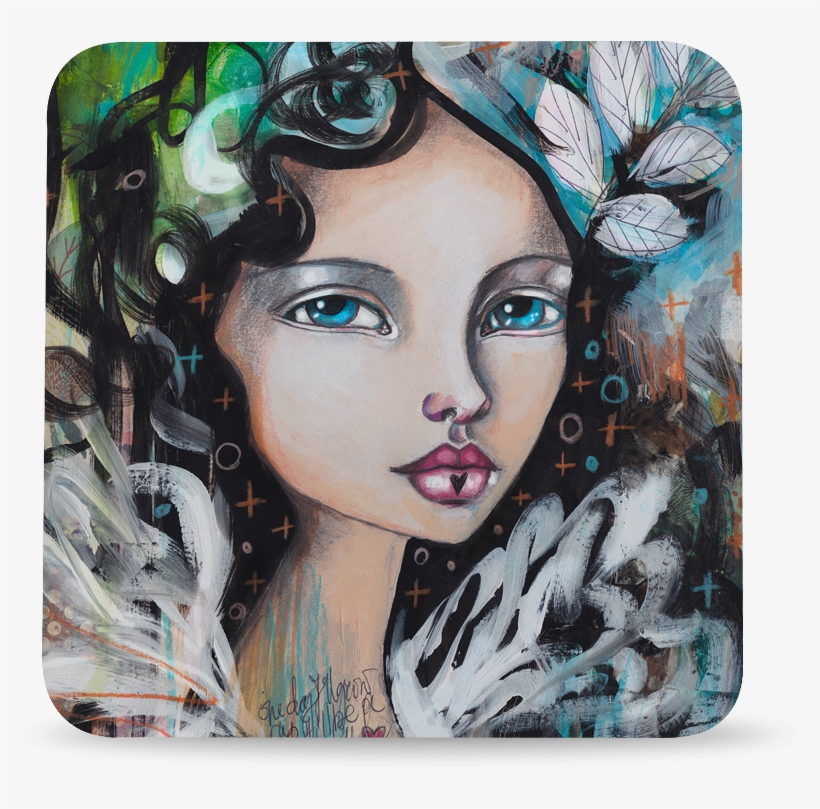 From A Feather Coaster - Tamara Laporte Art, transparent png download