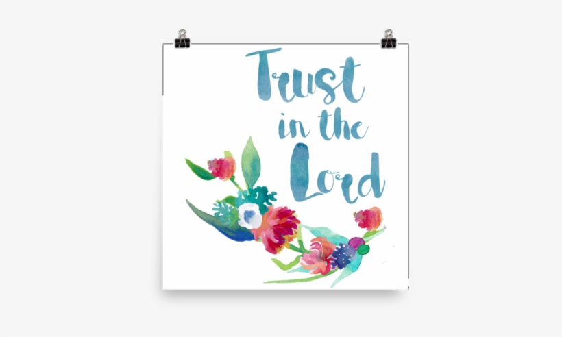 Trust In The Lord - Erhalten Sie Ihm Mädchen-aquarell Runder Aufkleber, transparent png download