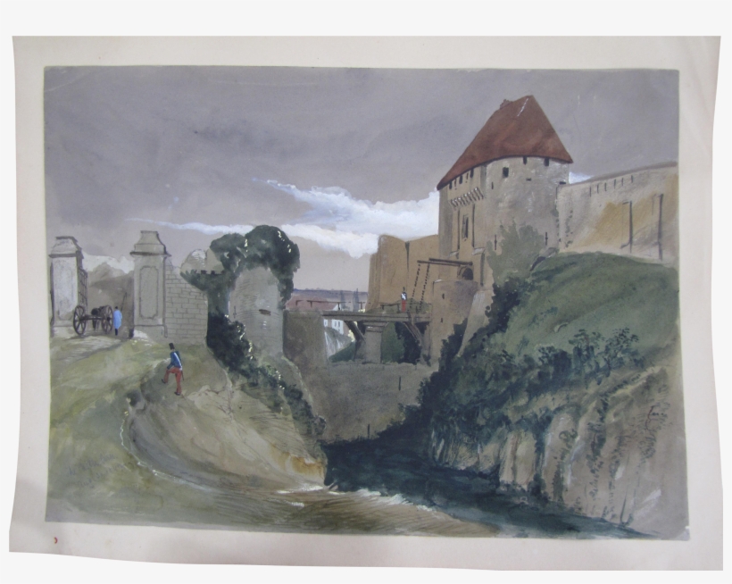Antique Castle Cork Uk Watercolor Painting - Cork, transparent png download