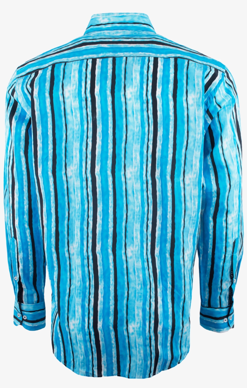 David Smith Australia Aqua Hamilton Watercolor Shirt - Blouse, transparent png download