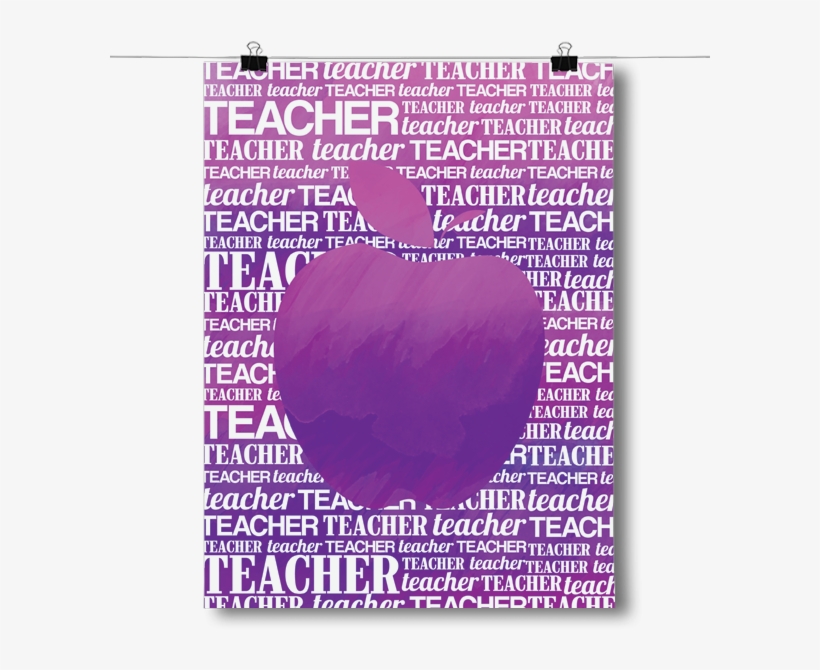 Apple Silhouette - Inspired Posters Apple Silhouette - Purple Watercolor, transparent png download